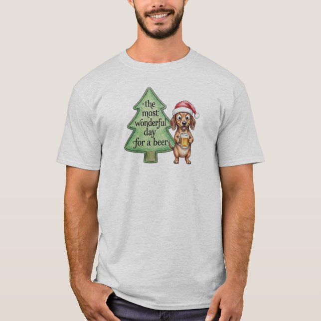 Camiseta Natal Cachorro-quente Engraçado (Frente)