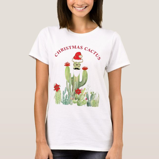 Camiseta Natal Cactus (Frente)