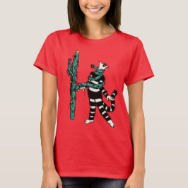 Camiseta Natal Cactus Abraça Gatinho Gatinho Gato