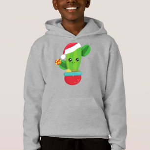 Camiseta Natal Cactus, Santa Hat, Enfeites de natal