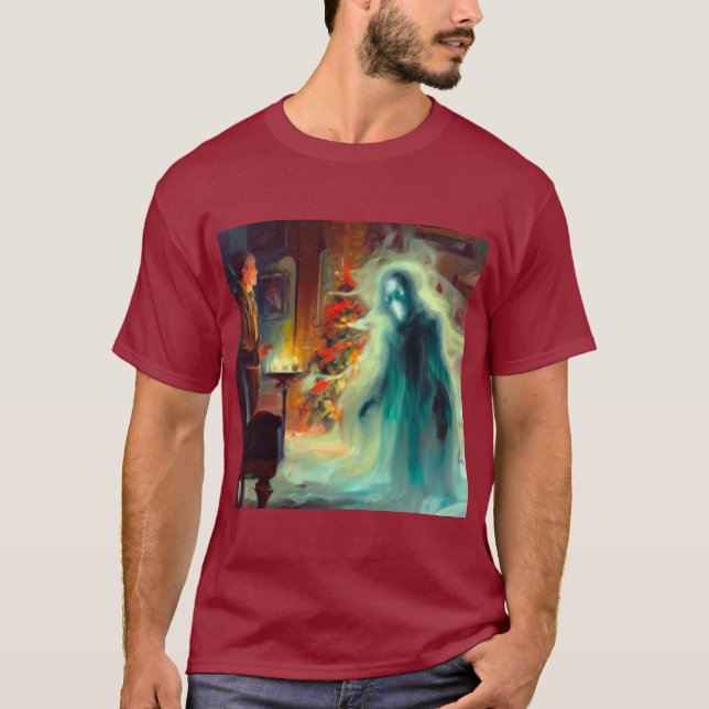 Camiseta Natal Carol Fantasma do Futuro de Natal (Frente)