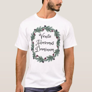 Camiseta Natal Carol Venite Adoremus Dominum Massa Latina