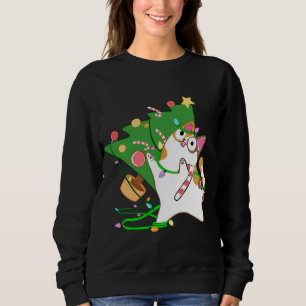 Camiseta Natal Cat Calico derrubou gatinho de árvore do xma