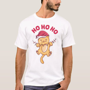 Camiseta Natal Cat Ho Ho Ho Ho