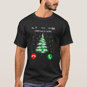 Camiseta Natal Chamando Xmas de Igreja Cristã do Fone