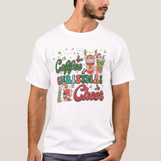 Camiseta Natal Cheer Retro Groovy (Frente)