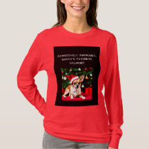 Camiseta Natal Chihuahua no chapéu de Santa