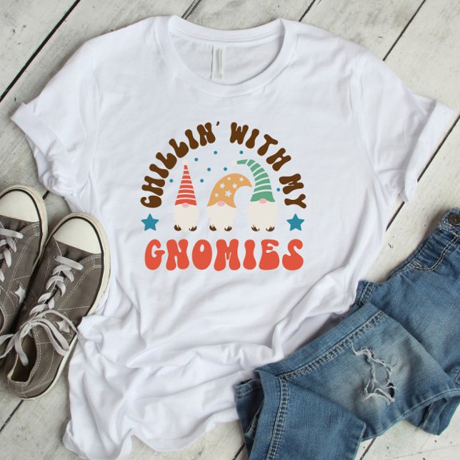 Camiseta Natal Chillin Com Meus Gnomos (Criador carregado)