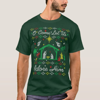 Camiseta Natal, Christian O Venha, Vamos Adorar Ele Jes