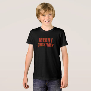 Camiseta Natal Clássico Vermelho e Verde Geométrico Sem Cos
