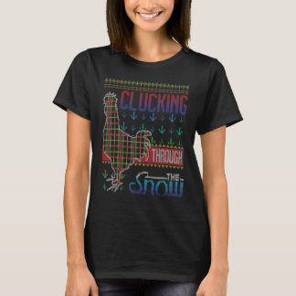 Camiseta Natal Clucking Through The Snow Frango Feio S