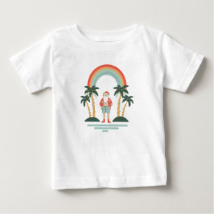 Camiseta Natal Colorido de Papais noeis do Havaí