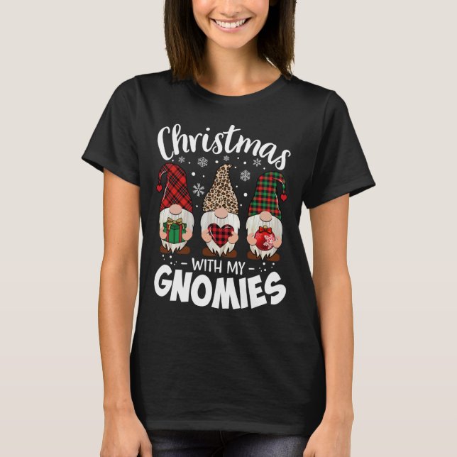 Camiseta Natal Com Meu Professor Gnomie Leopard Gnomie Buf (Frente)
