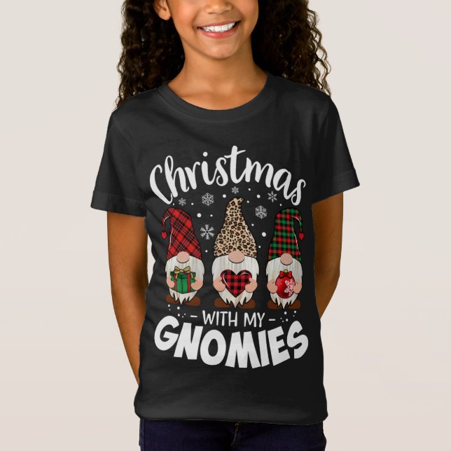Camiseta Natal Com Meu Professor Gnomie Leopard Gnomie Buf (Frente)