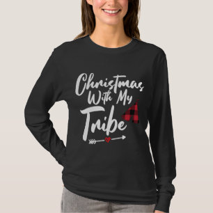 Camiseta Natal Com Minha Tribo Matança Familiar Xadrez Buff