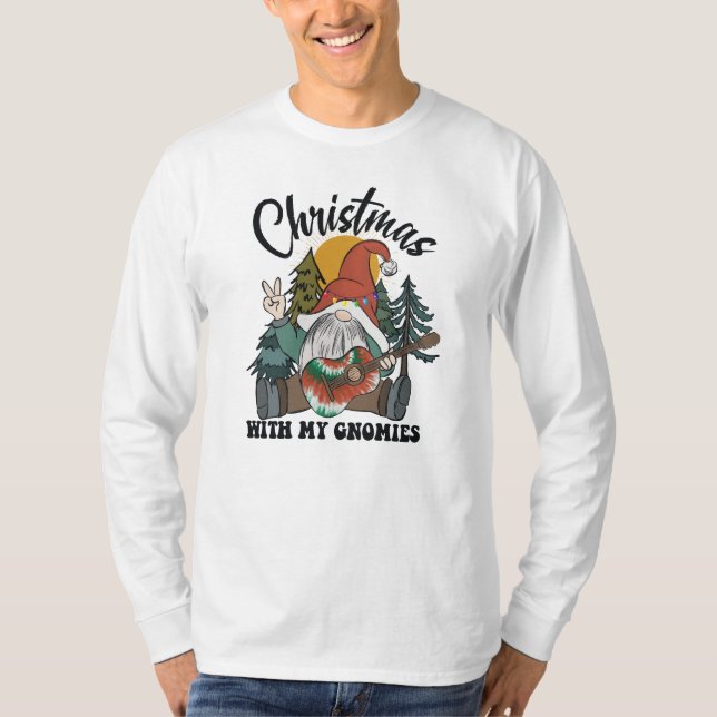 Camiseta Natal com os meus Gnomos (Frente)