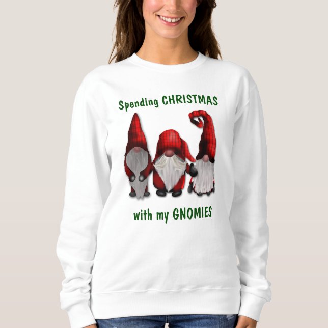 Camiseta Natal com os meus Gnomos (Frente)