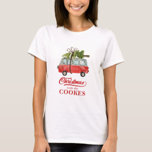 Camiseta natal com...vintage watercolor van