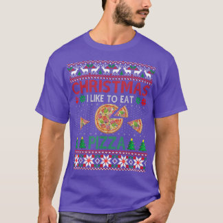 Camiseta Natal Coma Pizza Rápida Comida Sobre Xmas Feia