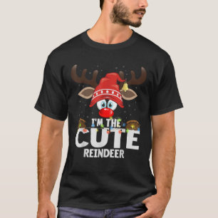 Camiseta Natal Combinando Eu Sou O Cute Reno 