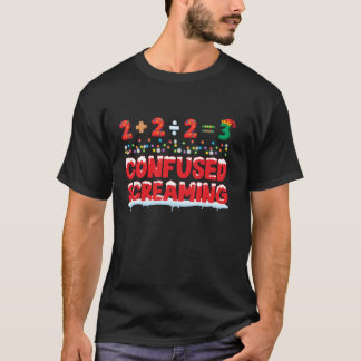 Camiseta Natal Confuso Gritando Matemática Humor Engraçado 