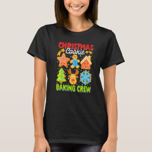 Camiseta Natal Cookie Baking Crew Equipe Xmas Gingerpão