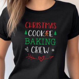 Camiseta Natal Cookie Baking Crew Family Feriado da Mãe