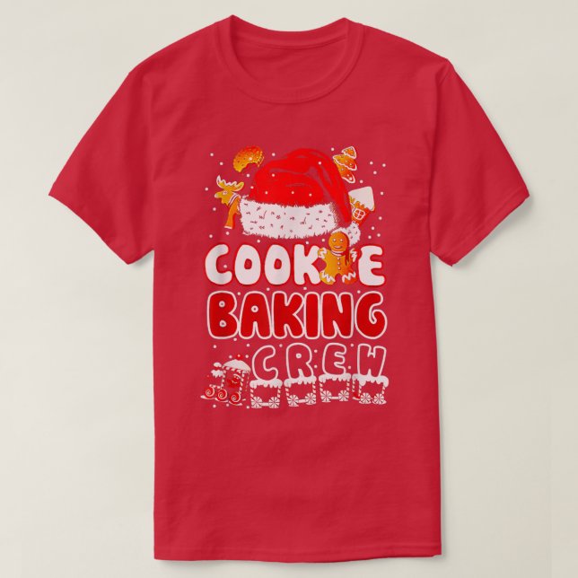 Camiseta Natal Cookie Baking Crew Gingerbird Natal (Frente do Design)