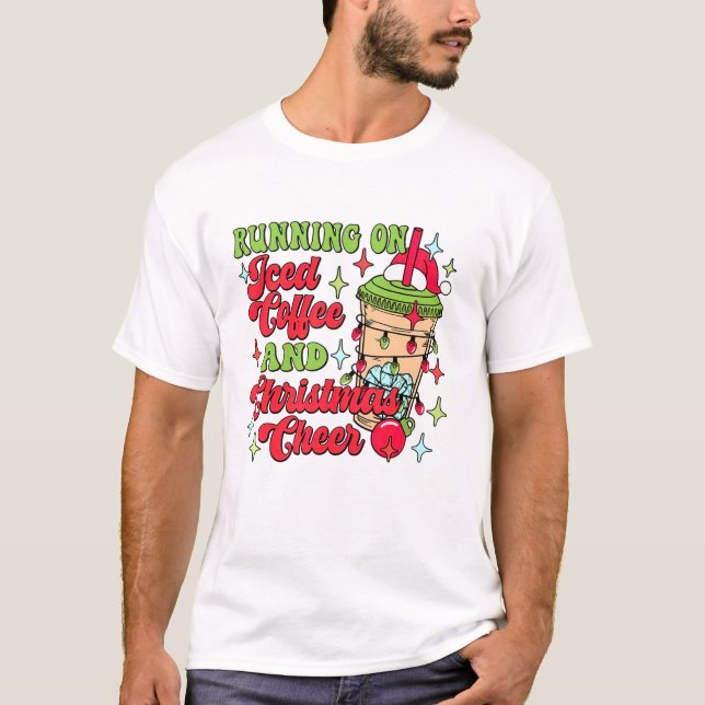 Camiseta Natal Correndo No Café Forçado (Frente)