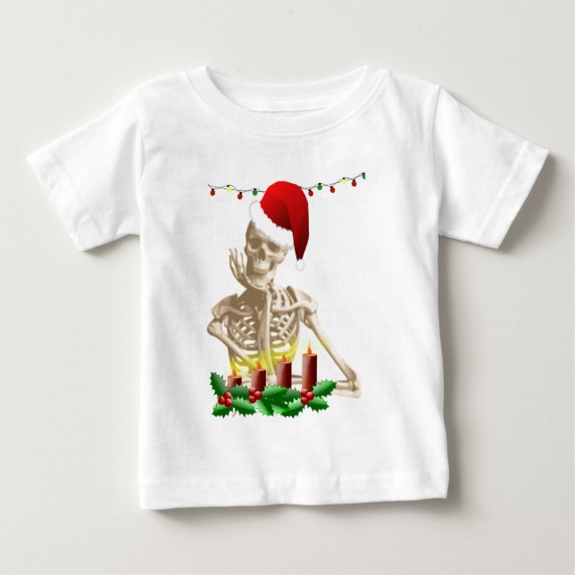 Camiseta natal crânio (Frente)