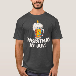 Camiseta Natal Da Árvore De Beer Xmas Em Julho