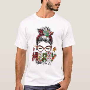 Camiseta Natal da Biblioteca de Árvores de Natal Mensal Bu