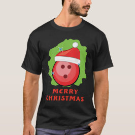 Camiseta Natal da Boliche feliz - Engraçado
