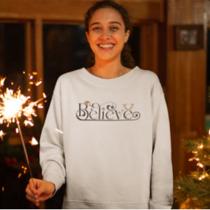Camiseta Natal da Caligrafia na moda Moderna