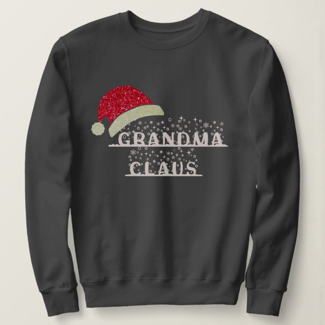 Camiseta Natal da Cláusula Vovó Personalizada (Frente do Design)