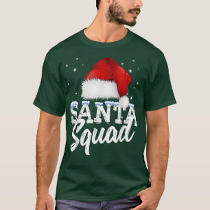 Camiseta Natal da Equipe Papais noeis da Família Quadrada