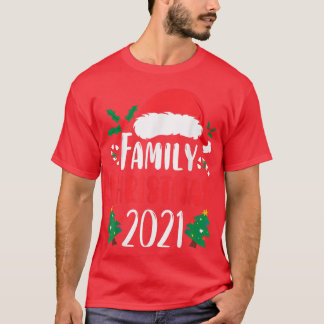 Camiseta Natal da família 2021 Matching Pajama Santa Hat