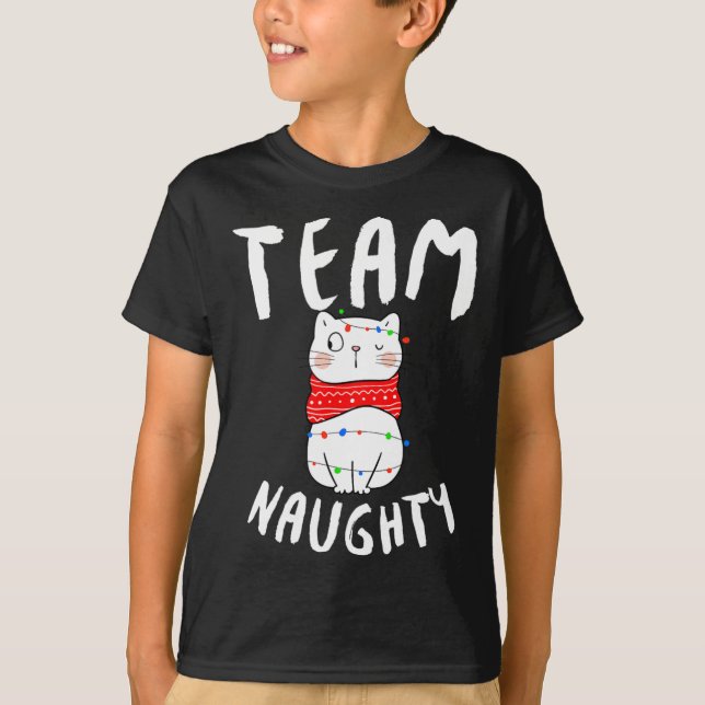 Camiseta Natal da Família de Combinação Engraçada da Equipe (Frente)