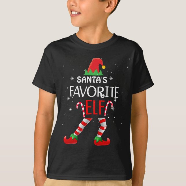 Camiseta Natal da Família de Correspondência Elf Favorita d (Frente)