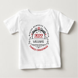 Camiseta Natal da família de nomes personalizados
