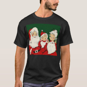 Camiseta Natal da família de papais noeis