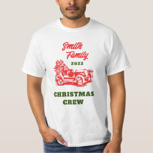 Camiseta Natal da família de papais noeis