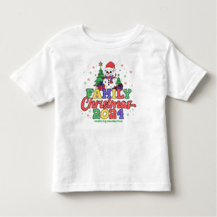 Camiseta Natal da família Festivo Snowman