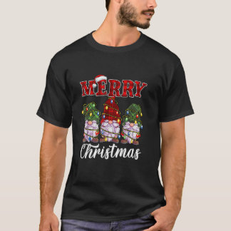 Camiseta Natal da Família Gnome para Mulheres Homens Buffal