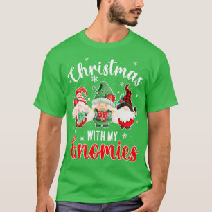Camiseta Natal da Família Gnomo para Mulheres Homens Gnomie