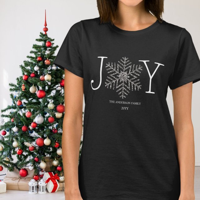 Camiseta Natal da família Joy Snowflake (Criador carregado)