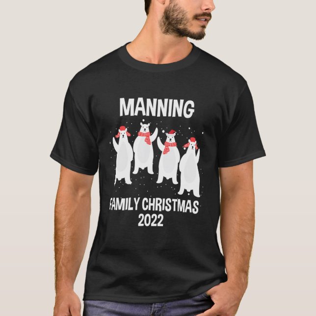 Camiseta Natal da família Manning (Frente)