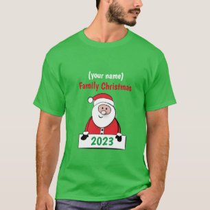 Camiseta Natal da família personalizada