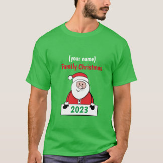 Camiseta Natal da família personalizada