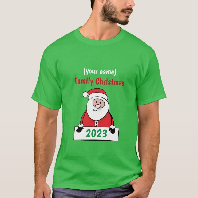 Camiseta Natal da família personalizada (Frente)